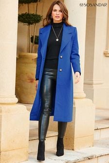 Sosandar Blue Longline Coat (911527) | €176