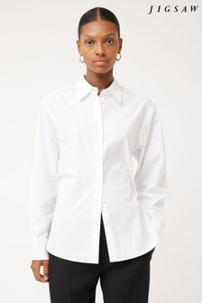 أبيض - Jigsaw Cotton Poplin Shirt (911768) | 610 د.إ