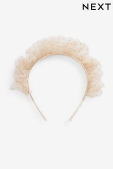 Cream Tulle Ruffle Alice Band (912176) | $15