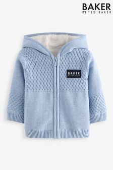 Boys Jackets Baker By Ted Baker Blue Hooded 100 Cotton Next Luxembourg
