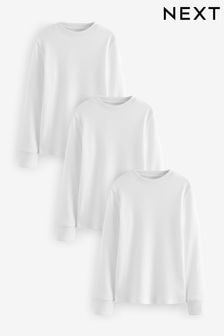 White 100% Cotton Long Sleeve T-Shirts 3 Pack (1.5-16yrs) (912851) | $21 - $29