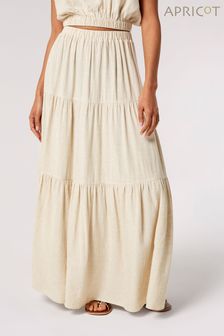 Apricot Tiered Contains Linen Skirt (912953) | ￥6,170