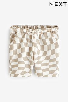 Stone Checkerboard Jersey Shorts (3mths-7yrs) (913186) | €7 - €10