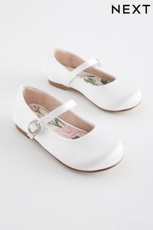 White Standard Fit (F) Bridesmaid Occasion Mary Jane Shoes (913259) | 119 SAR - 131 SAR