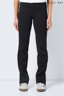 NOISY MAY Black Panel Detail Slim Leg Trousers (913516) | OMR13