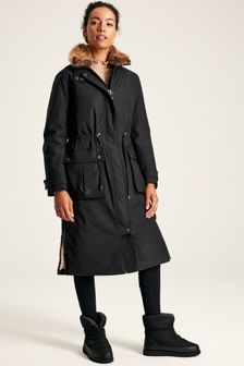 Joules Wilcote Black Waterproof Padded Raincoat (913882) | OMR103