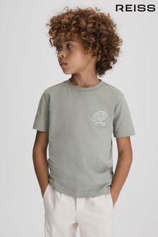 Reiss Pistachio Jude Junior Cotton Crew Neck T-Shirt (914487) | OMR14