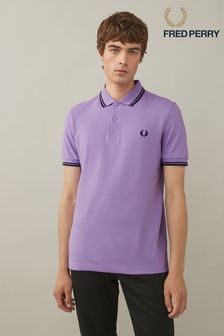 Purple fred perry polo shirt 2025