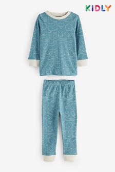 Blau-weiß - Kidly Pyjama aus Bio-Baumwolle (915278) | 34 €