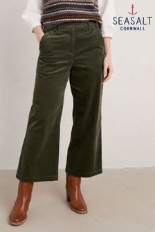 Clearance Trousers Green Cropped Casual