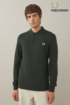 Mens long sleeve fred perry polo clearance