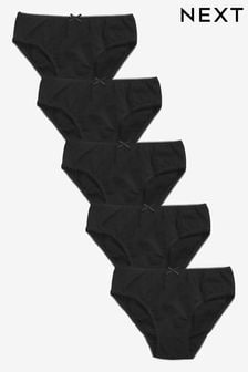 Black Bikini Briefs 5 Pack (5-16yrs) (917836) | AED20 - AED33