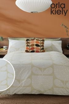 Orla Kiely Cream Block Garden Duvet Cover and Pillowcase Set