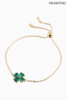 Swarovski Green Idyllia Soft Bracelet Clover Gold Shiny (918753) | LEI 507