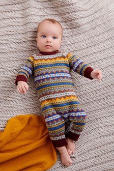 Baby Multi Stripe Knitted Romper (0mths-3yrs)