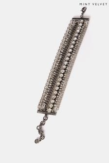 Mint Velvet Silver Tone Layered Bracelet (919795) | KRW68,300