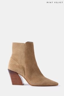 Mint Velvet Animal Suede Cowboy Boots (919922) | €205