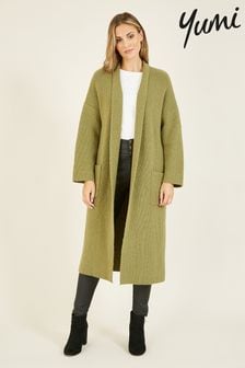 綠色 - Yumi連口袋長款針織開襟衫 (920002) | NT$2,570