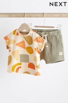 花彩色系 - 嬰兒T恤和短褲2件式套裝 (920118) | NT$400 - NT$490