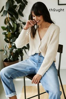 Thought Brontee Gestreifter Pullover aus Lambswool, Creme (920293) | 69 €