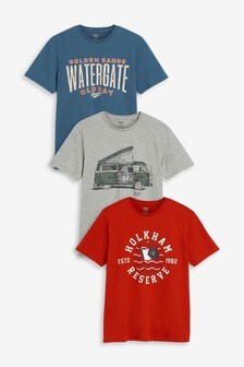 Lot de trois t-shirts à imprimé graphique