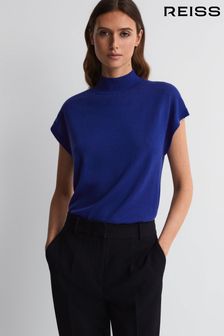 藍色 - Reiss Clara羊毛高领无袖套衫 (920651) | NT$4,680