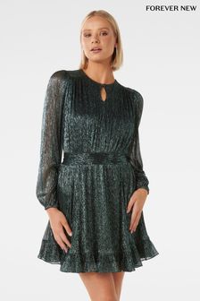 Forever New Green Stevie Godet Plisse Mini Dress (920755) | 138 €