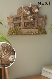 Natural Natural Hamish The Highland Cow Family Wall Plaque (920989) | $37