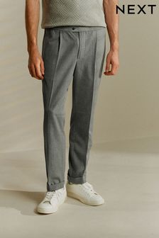 Серый - Строгие фактурные спортивные брюки (922020) | €30