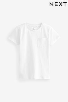 White Short Sleeve Plain T-Shirt (3mths-7yrs) (923087) | INR 386 - INR 606