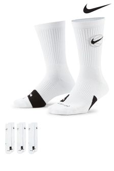 Nike White Everyday Crew Basketball Socks 3 Pack (923308) | €29