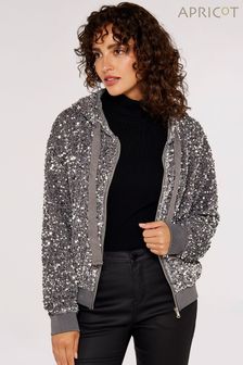 Silver - Apricot All Over Sequin Bomber Jacket (923380) | KRW104,600