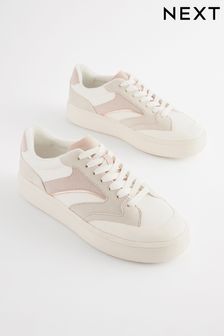 Forever Comfort Panelled Retro Lace Up Trainers