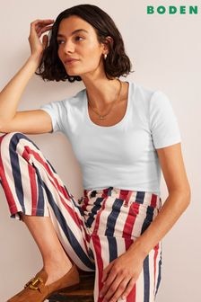 Boden White Essential Jersey T-Shirt (923951) | $38