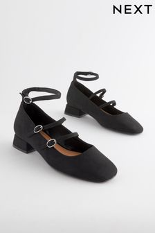 Black Forever Comfort® Block Heel Mary Jane Shoes (924407) | kr394