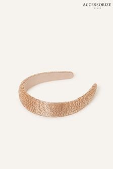 Accessorize Gold Beaded Headband (925797) | €16