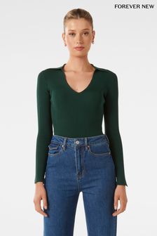 Forever New Selena Collar Knit Top