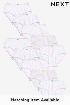 White with Trim 10 Pack Briefs (1.5-16yrs) (926967) | TRY 152 - TRY 216