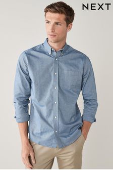 Blue Regular Fit Long Sleeve Oxford Shirt (928144) | ￥3,660