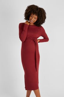 Рыжий - Трикотажное платье в рубчик для беременных Jojo Maman Bébé (928220) | €60