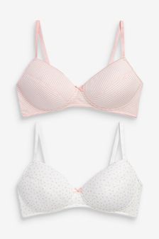 Pink/White 2 Pack First Trainer Bras (929570) | €21.50