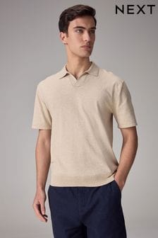 لون محايد - Knitted Regular Fit Trophy Polo Shirt (929758) | 119 ر.ق