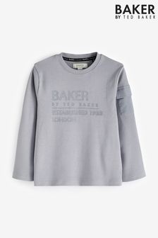 Серый - Baker By Ted Baker Heavyweight Long Sleeve T-shirt (930052) | 11 830 тг - 15 770 тг