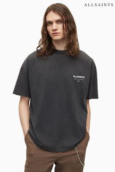 AllSaints Black Underground Short Sleeve Crew T-Shirt (930053) | OMR28