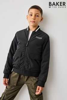 Baker by Ted Baker Nylon Bomber Black Jacket (930152) | $69 - $77