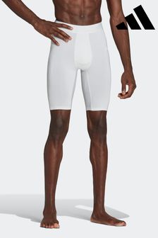 adidas White Techfit AEROREADY Short Tights (930214) | kr363