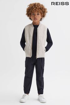 Reiss Stone Ritchie Senior Hybrid Knitted-Quilted Gilet (930289) | KRW135,000