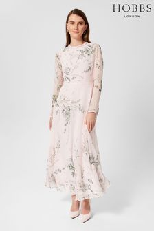 Hobbs Pink Rosabelle Silk Dress (930295) | 504 €