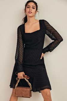 Black Sparkle Long Sleeve Flippy Dress (930618) | 18 €