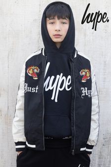 Hype X Ed Hardy Kids Black Tiger Souvenir Jacket (930776) | OMR31